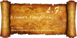 Lindert Fabióla névjegykártya